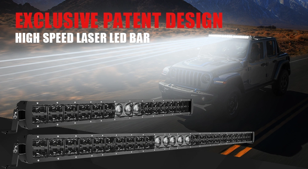 1lux@2000m High Power Super Bright P8 Chip 12 20 30 40 50 Inch off Road Dual Row ATV UTV 4WD off Road Car Laser LED Light Bar