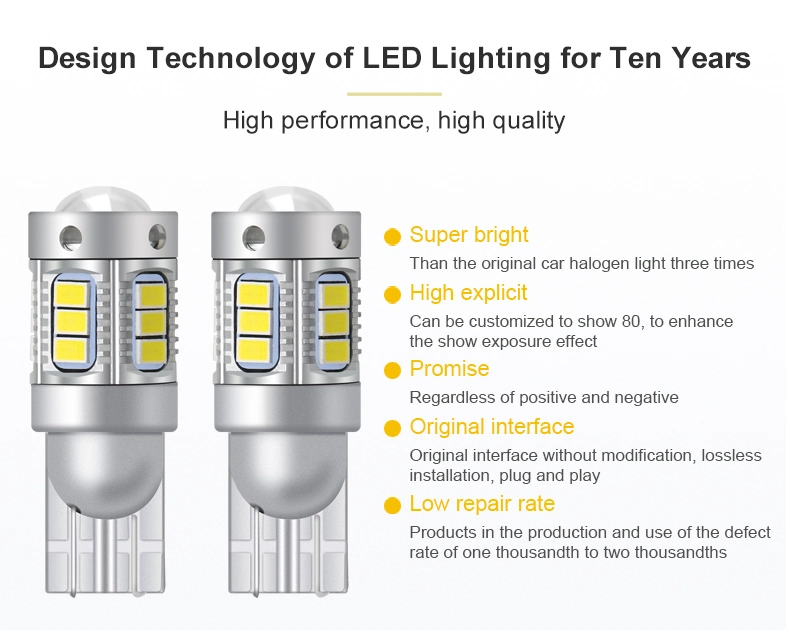 Wholesale T10 W5w 194 18SMD 3020 LED Auto Bulbs 10-30V 1.7W Interior Lights for Car Reading Licence Plate Lamp