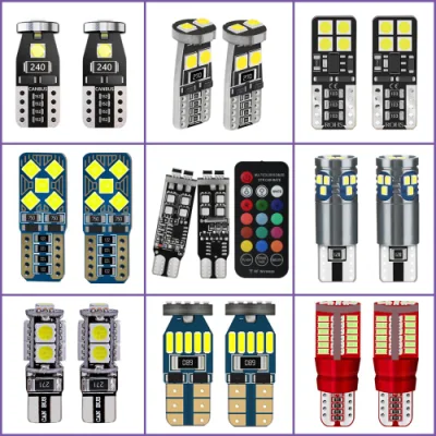 Vente en gros Haute Puissance T10 3030 3014 4014 5050 Signal Wedge Ampoule LED Lumière Intérieure De Voiture S8.5 Festoon Canbus 12V 24V Blanc Rouge Bleu Jaune Vert Ambre