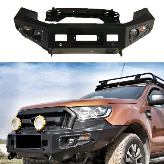 Accessoires 4X4 en acier noir de pare-chocs avant tout-terrain pour barre de taureau de camionnette Ford Nissan Toyota