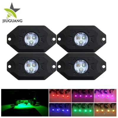 APP Control 4 8 12 16 Pods Multicolore RGB Strobe 12V 6000K Arrière LED Rock Antibrouillards