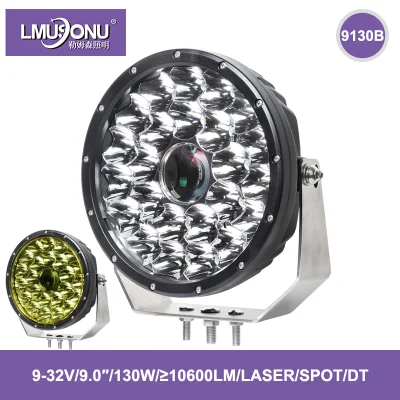 Lmusonu 9130b meilleure qualité nouveau feu de conduite LED lumière Laser LED 9.0 pouces 130W 10600lm connecteur Dt à faisceau ponctuel