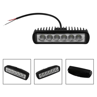 Offroad Flood Spot Work Light 18W LED Lampes de travail Accessoires de voiture pour camion ATV 4X4 SUV 12V 24V 18W 6 pouces LED Light Bar