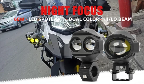 Moto Système D'éclairage Accessoires LED Auxiliaire Lumière 3 Pouces Projecteur Foglamp Haut Bas Faisceau Double Couleur Mini Lumière De Conduite