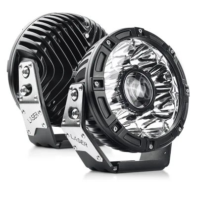 1000 mètres de distance d'éclairage moto Jeep 4X4 hors route lumière de conduite extérieure 7 pouces lumière de travail haut bas phare LED lumière laser