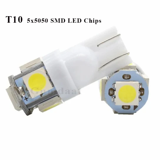 Blanc T10 LED Bulb194 12V Ampoule de signal de frein de lumière intérieure de voiture