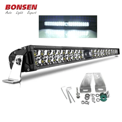 Barre lumineuse LED de voiture 2000 mètres éclairage 2 rangées Offroad 4X4 faisceau ponctuel 14 22 32 43 50 pouces 4X4 LED barre lumineuse Laser